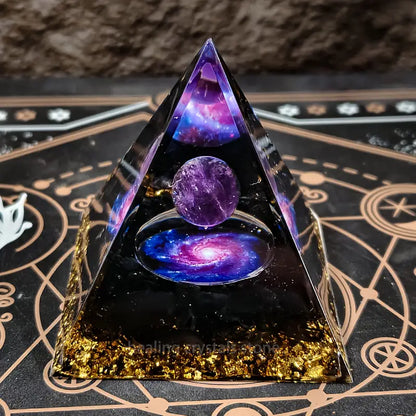 Pirámide de Orgonita Y Amatista ✨